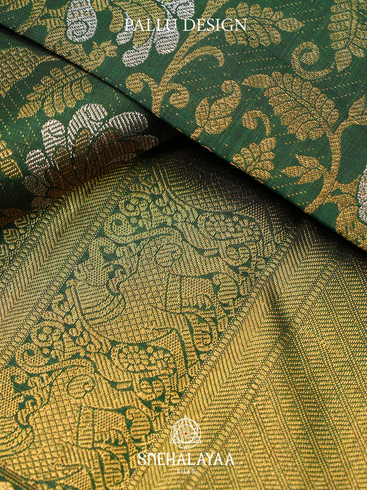 Emerald Green Kanjivaram Silk Saree