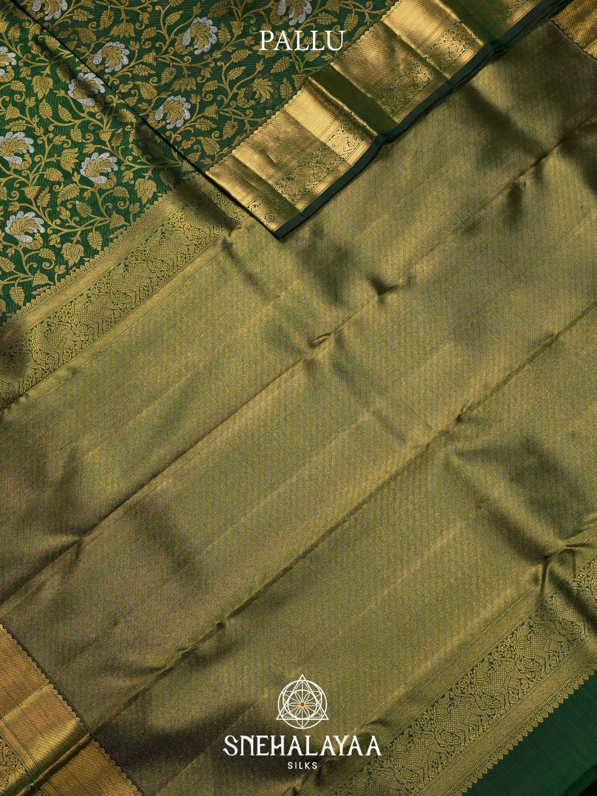 Emerald Green Kanjivaram Silk Saree