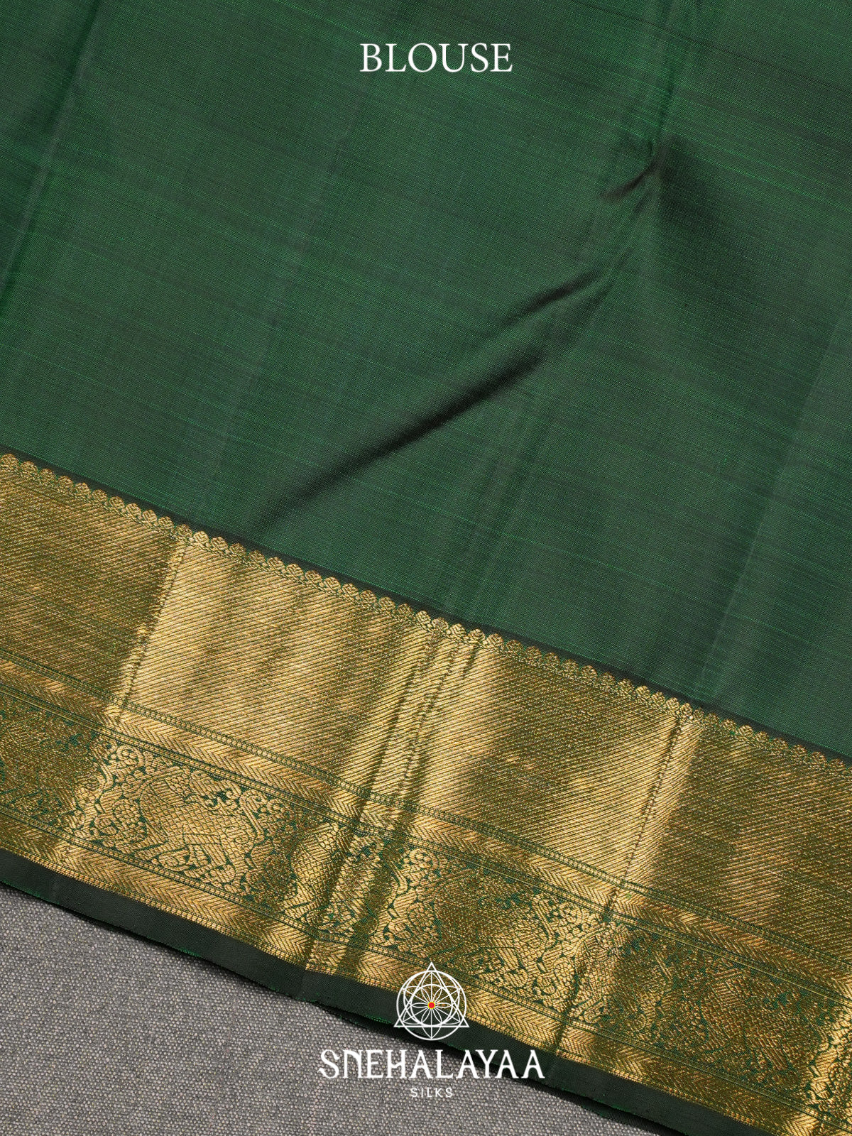Emerald Green Kanjivaram Silk Saree