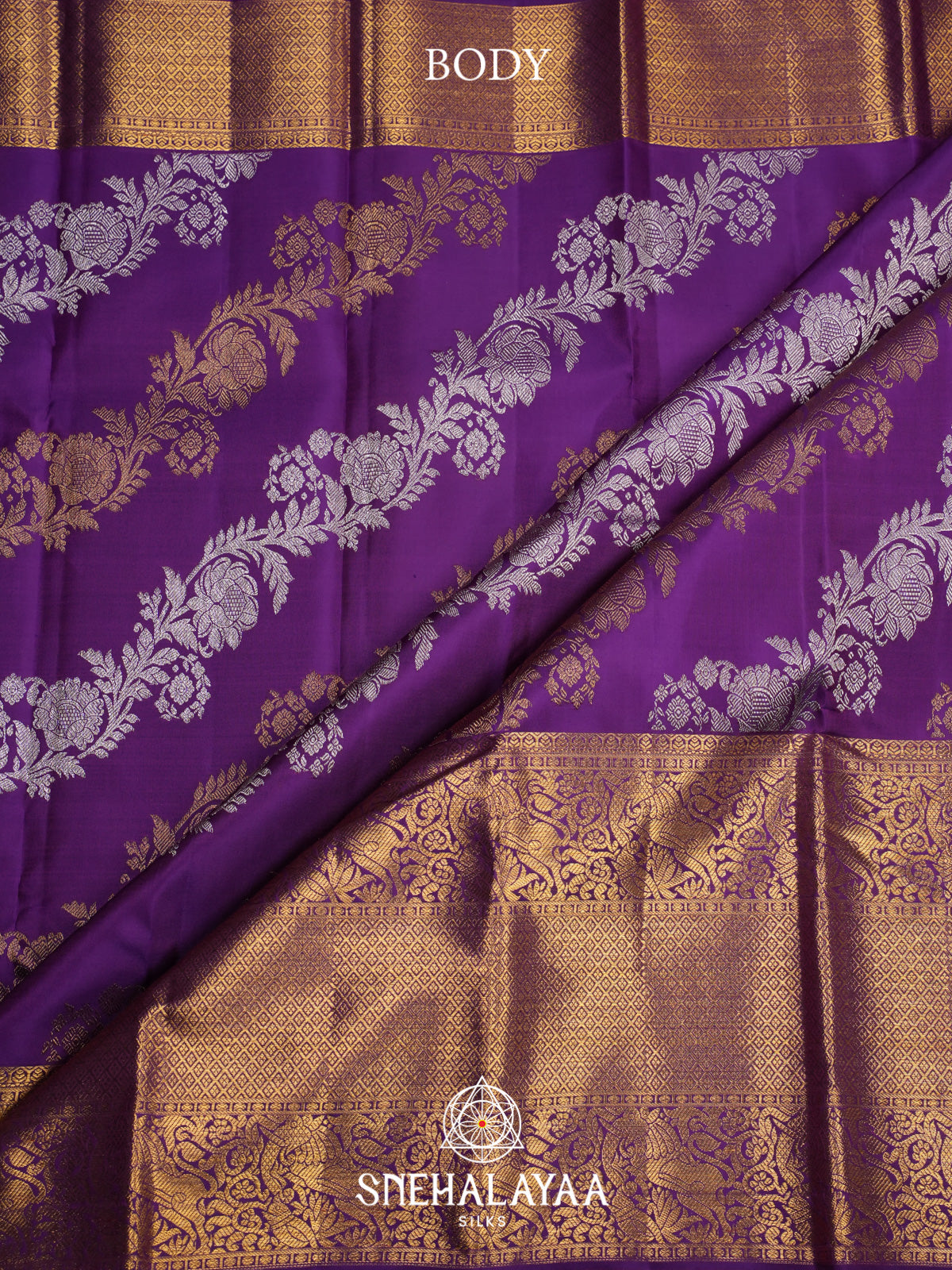 Purple Kanjivaram Silk Saree