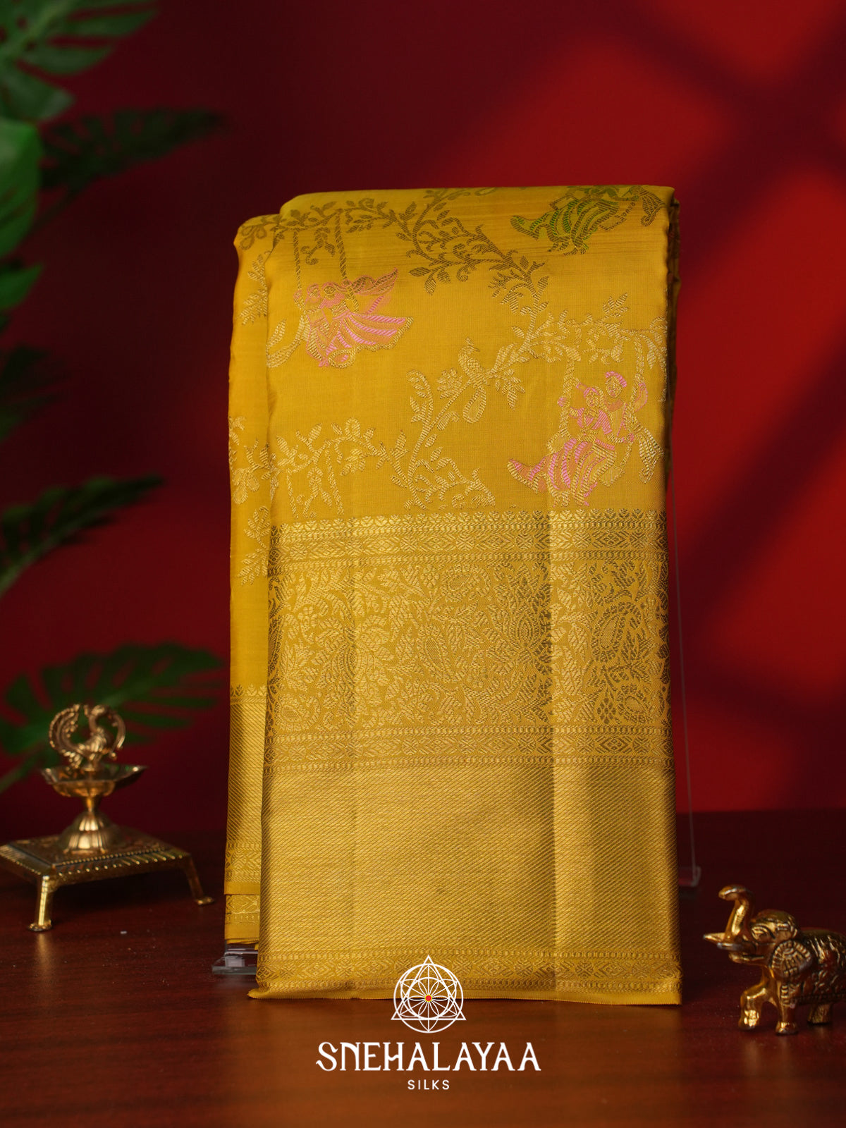 Yellow Kanjivaram Silk Saree