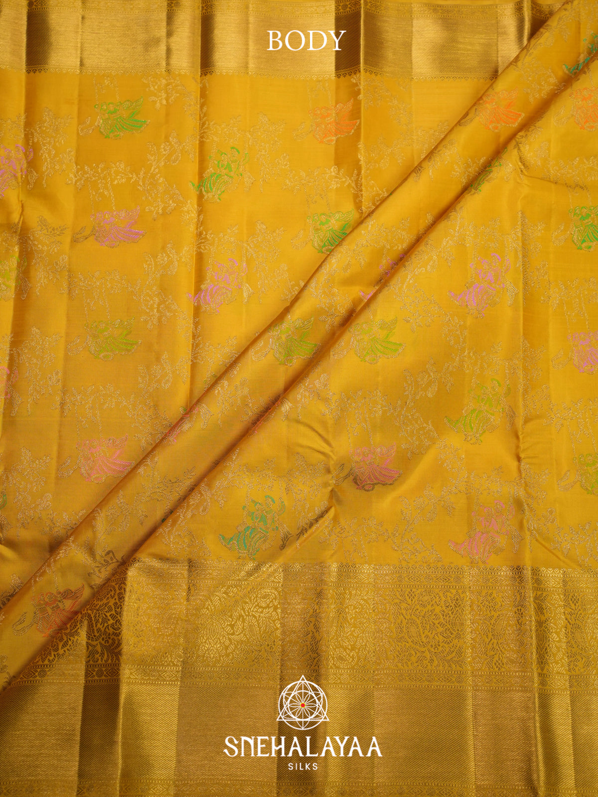 Yellow Kanjivaram Silk Saree