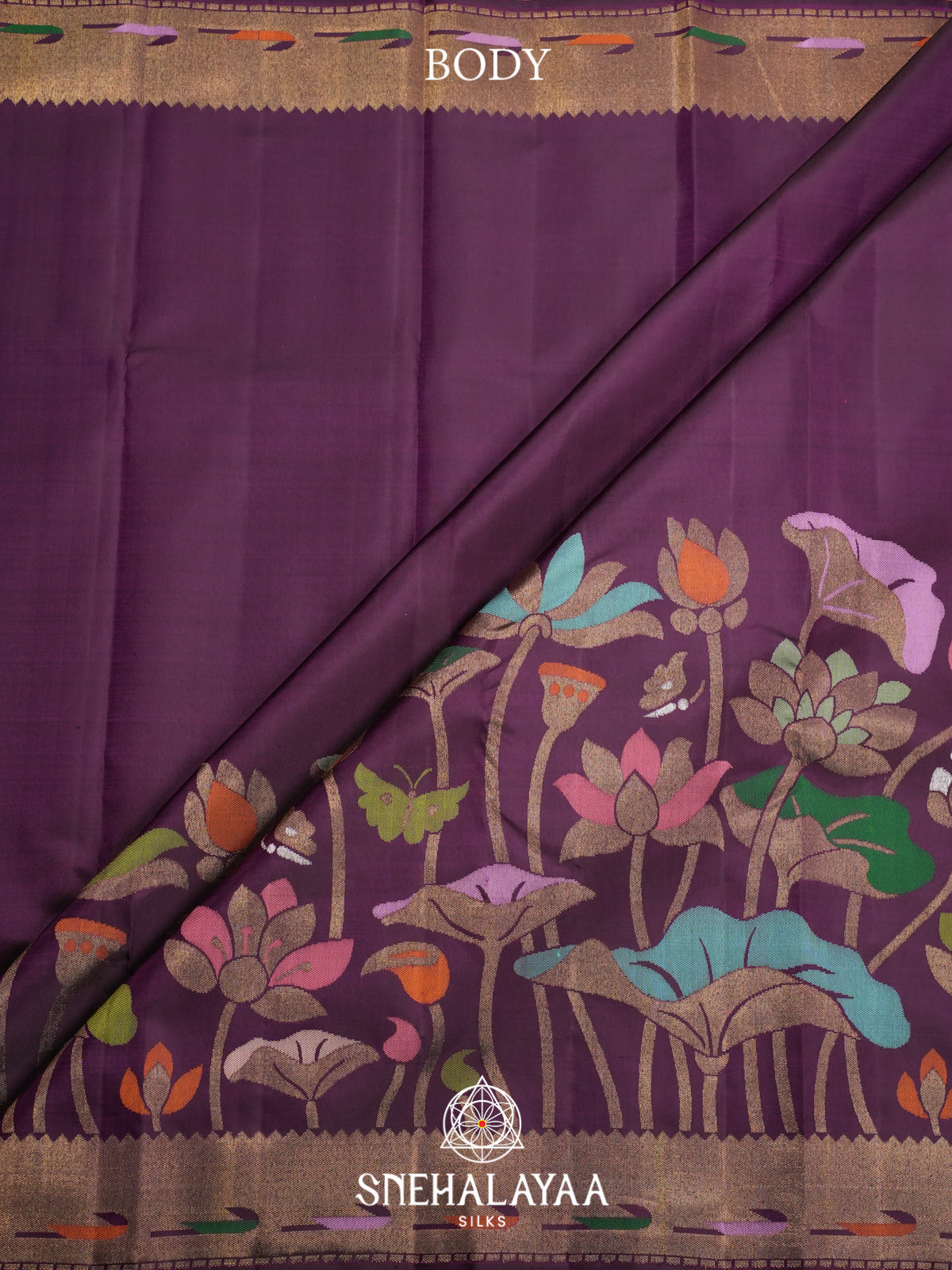 Purple Kanjivaram Silk Saree