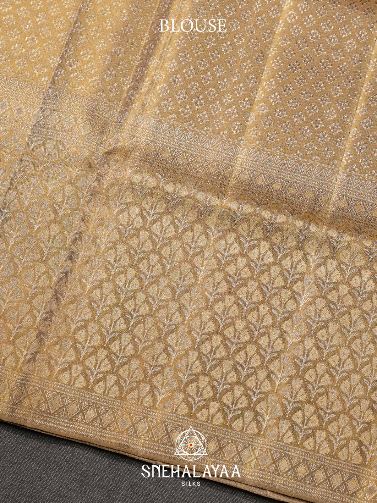 Yellow Kanjivaram Silk Saree