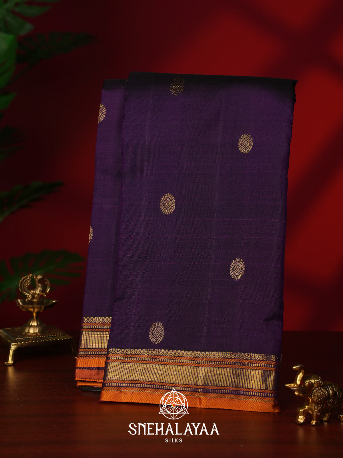 Purple Kanjivaram Silk Saree