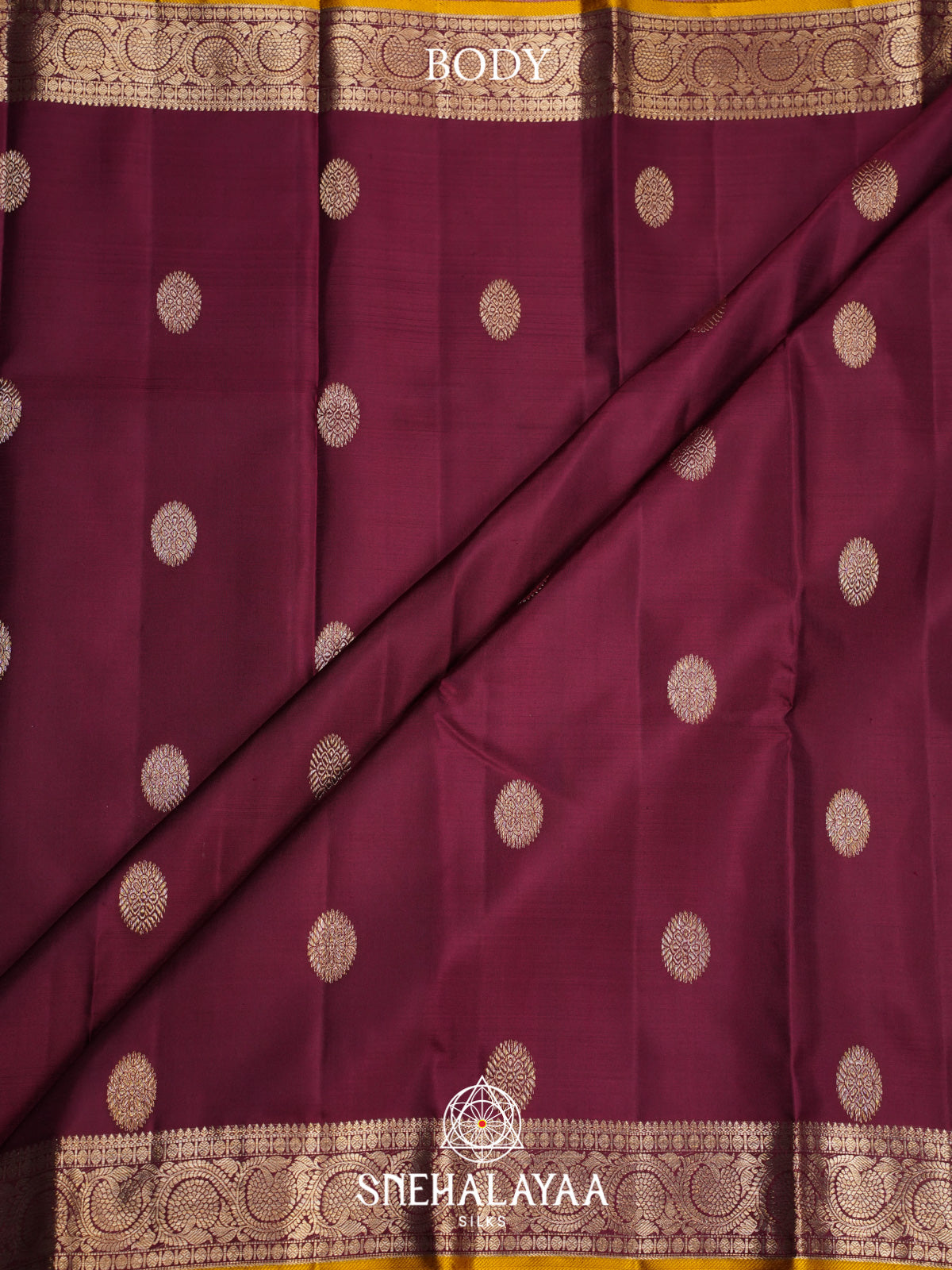 Wine Kanjivaram Silk Saree