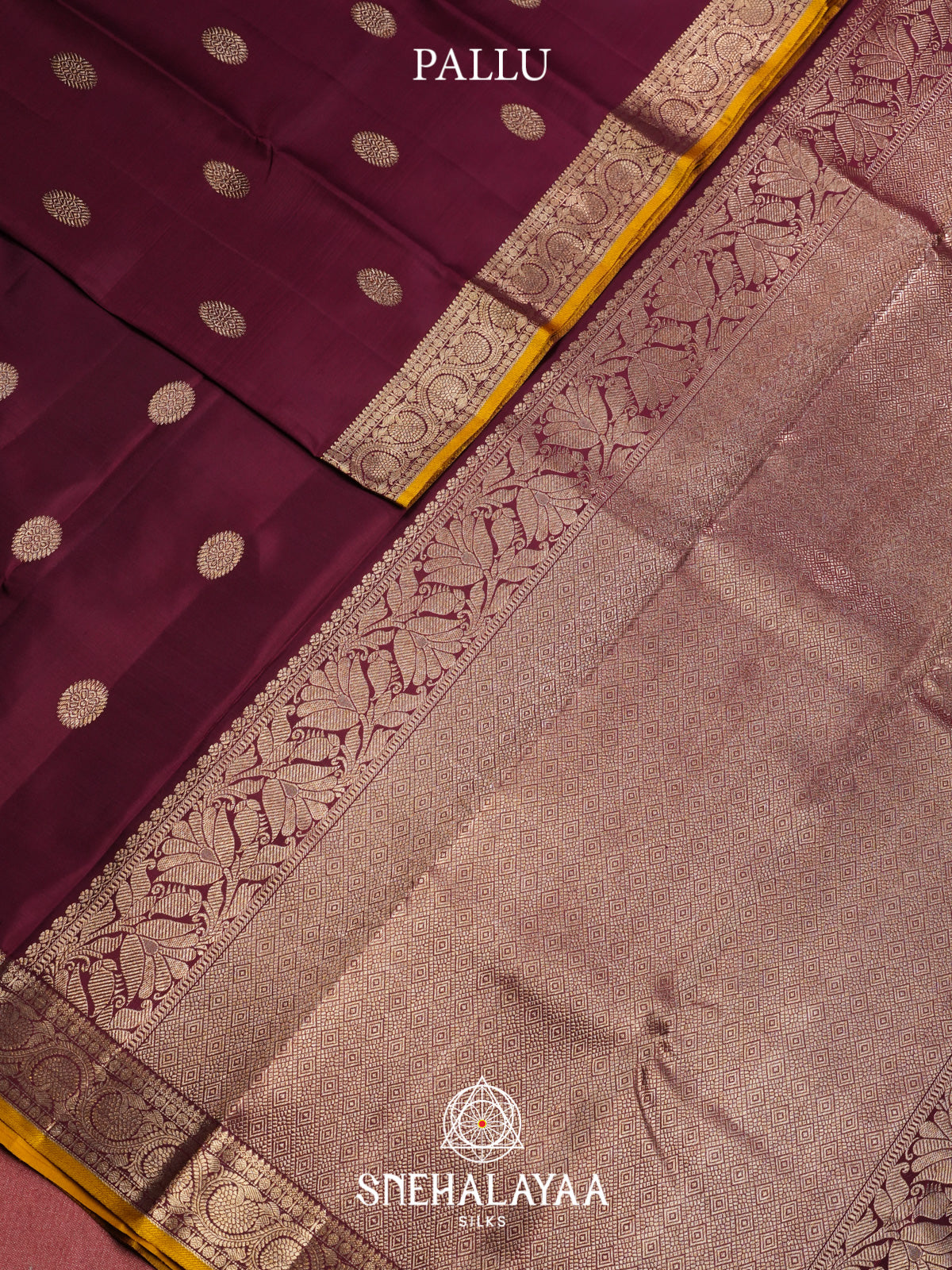 Wine Kanjivaram Silk Saree