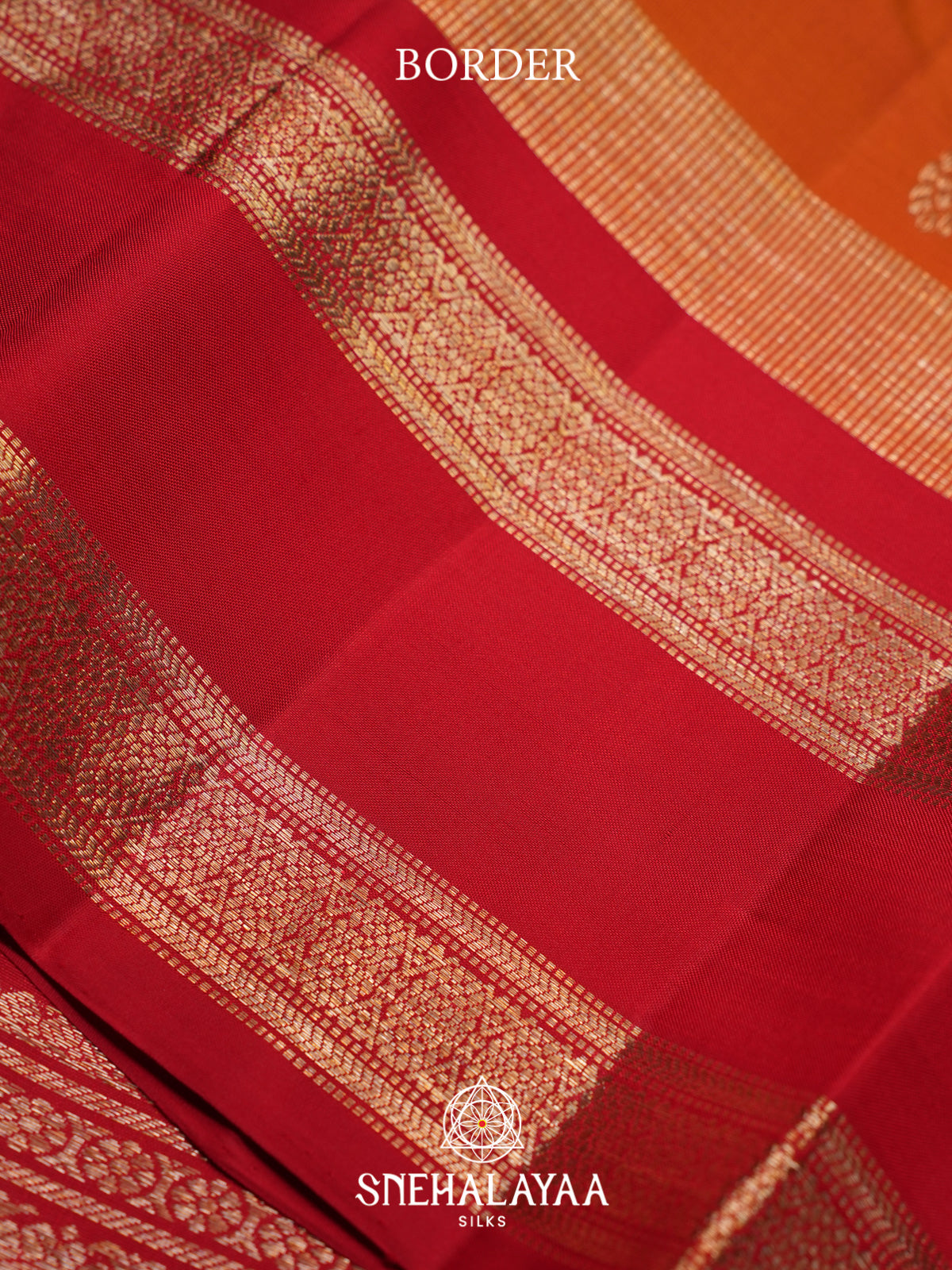 Orange Kanjivaram Silk Saree