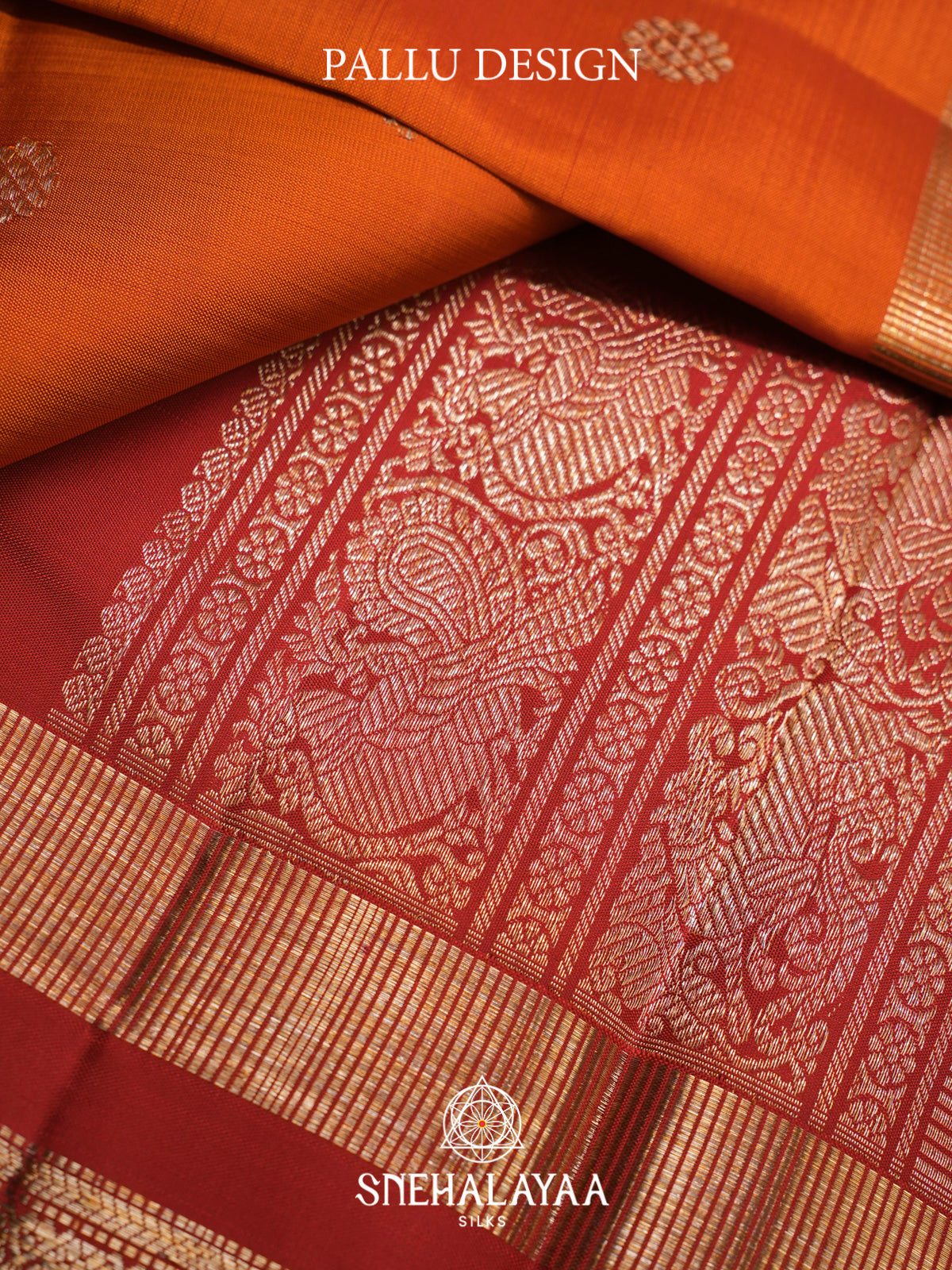 Orange Kanjivaram Silk Saree