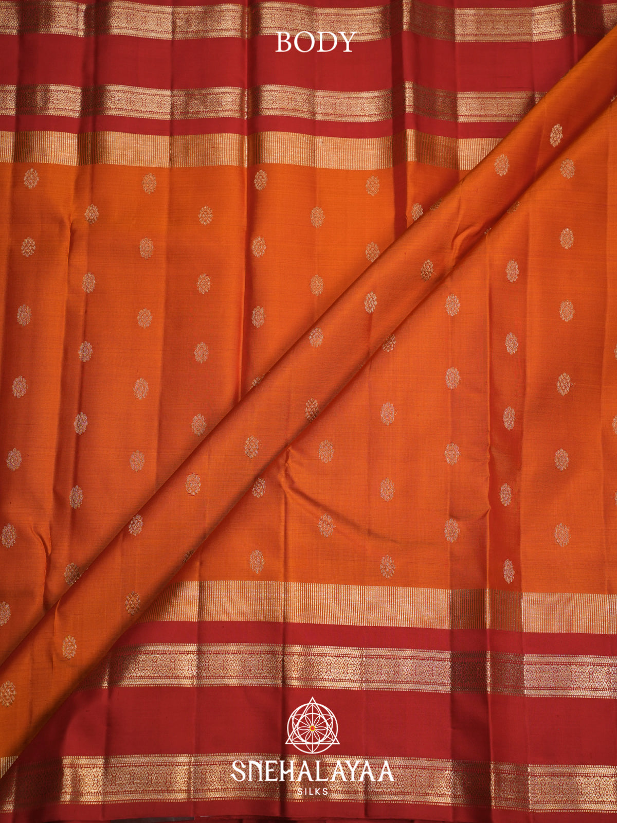 Orange Kanjivaram Silk Saree