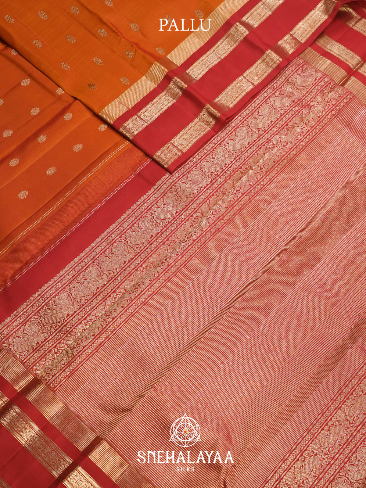 Orange Kanjivaram Silk Saree