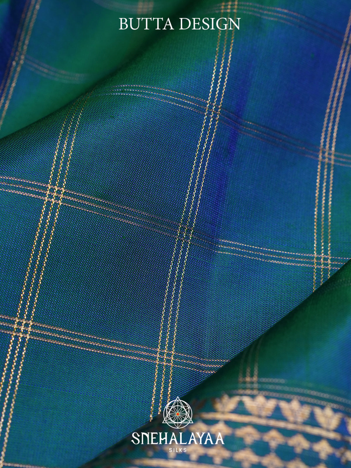 Peacock Blue Kanjivaram Silk Saree
