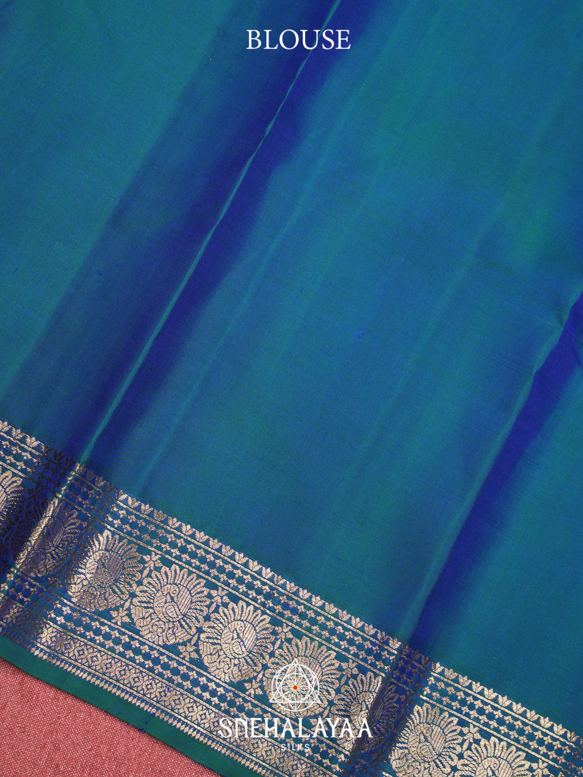 Peacock Blue Kanjivaram Silk Saree