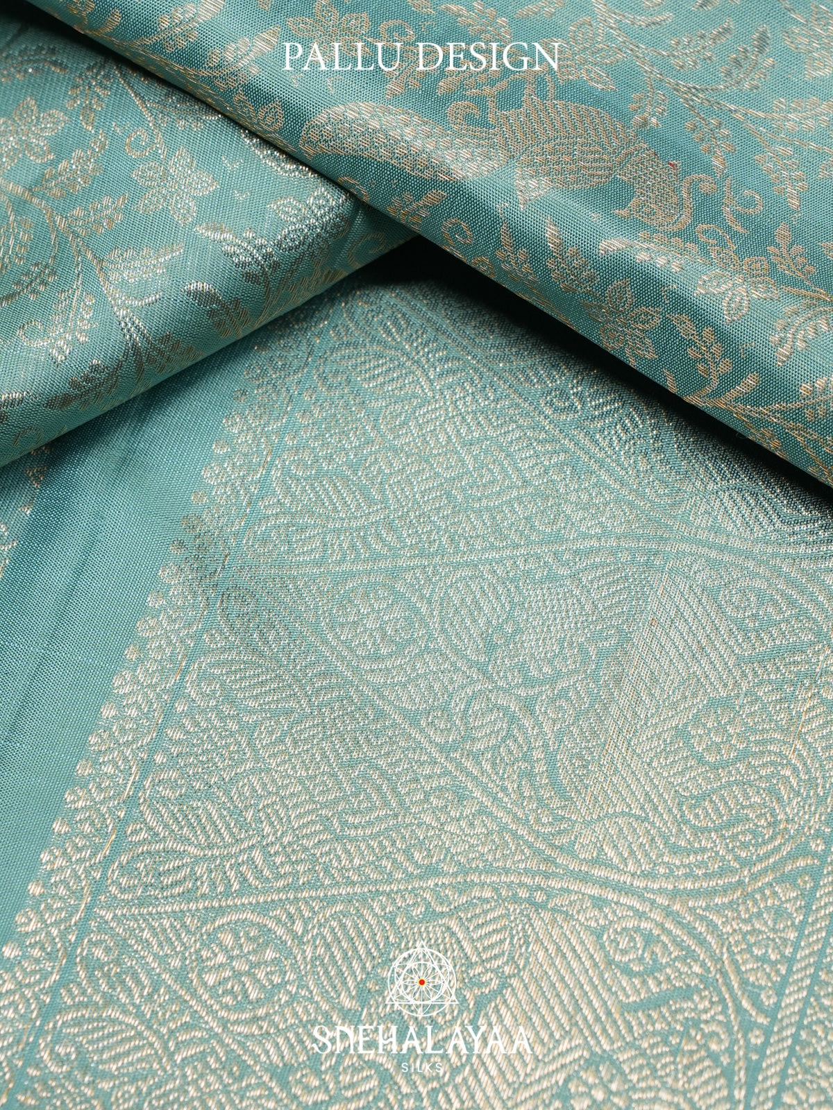 Mint Green Kanjivaram Silk Saree