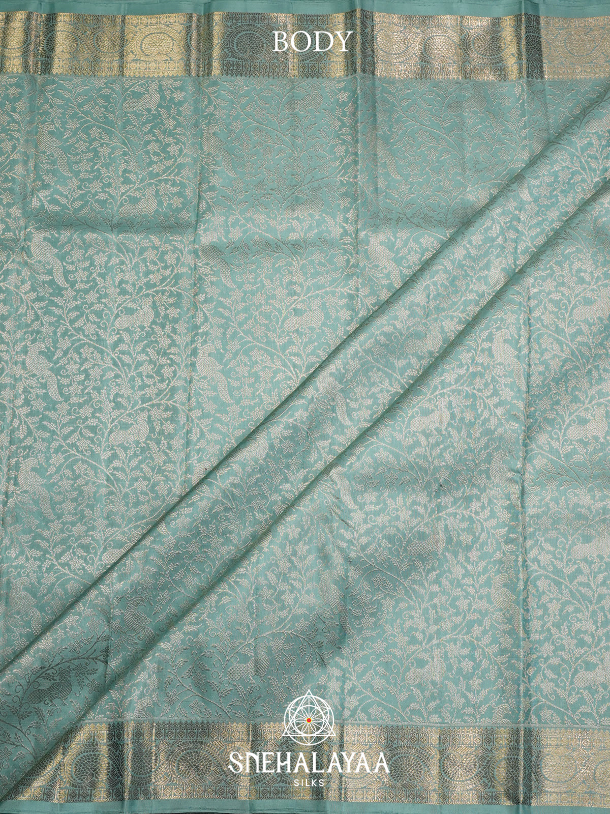 Mint Green Kanjivaram Silk Saree