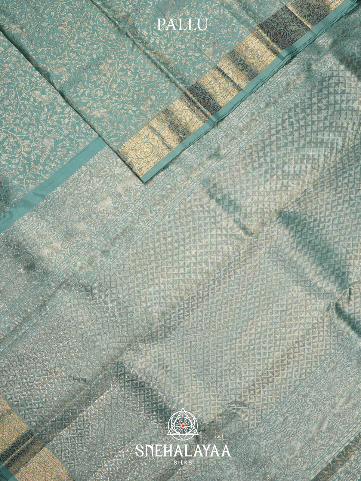 Mint Green Kanjivaram Silk Saree