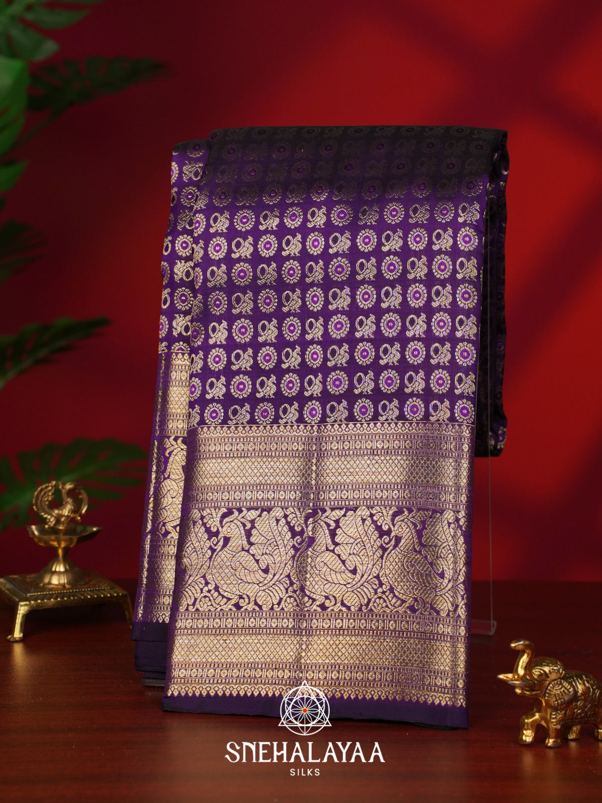 Purple Kanjivaram Silk Saree
