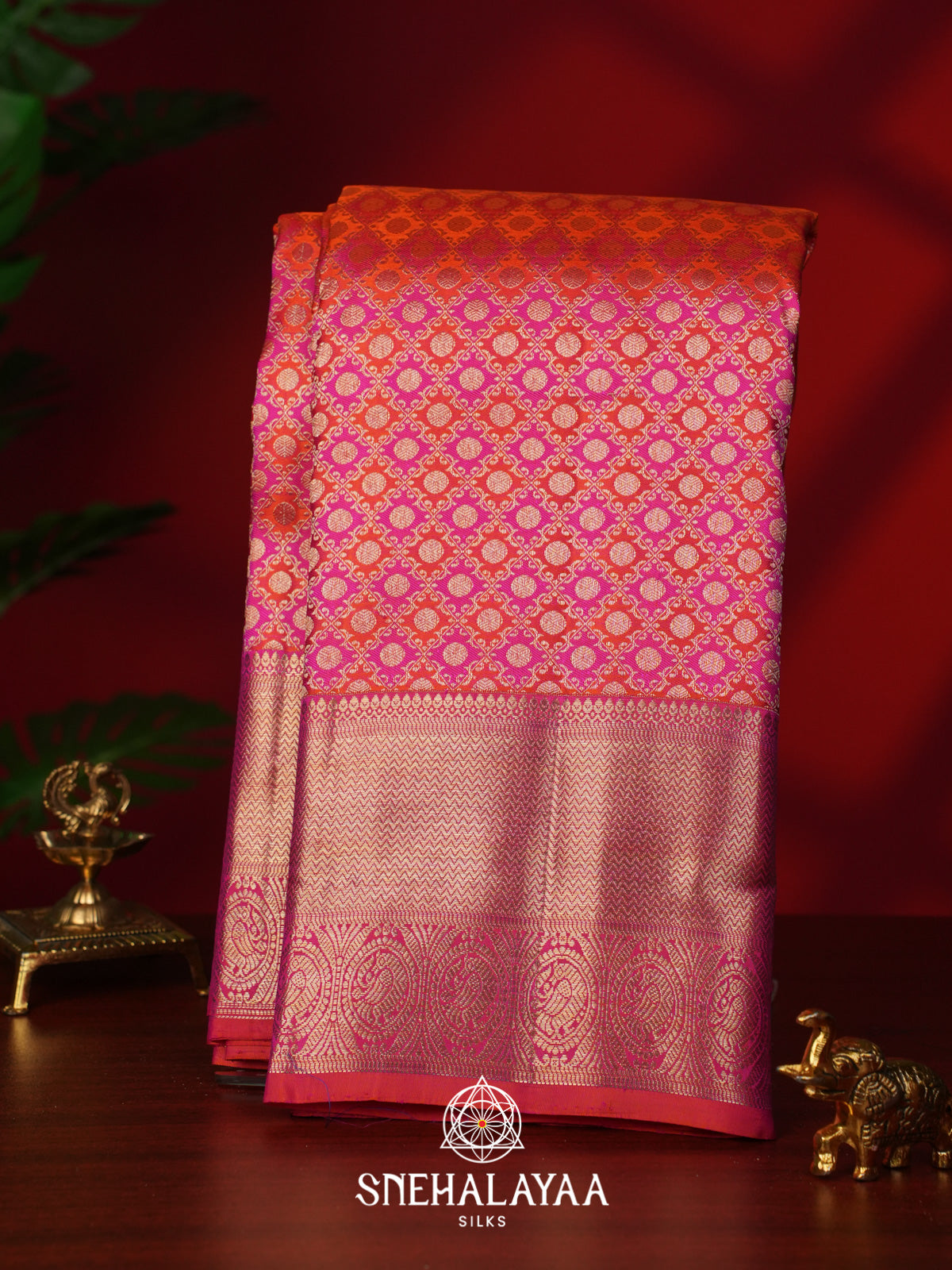 Pink Kanjivaram Silk Saree