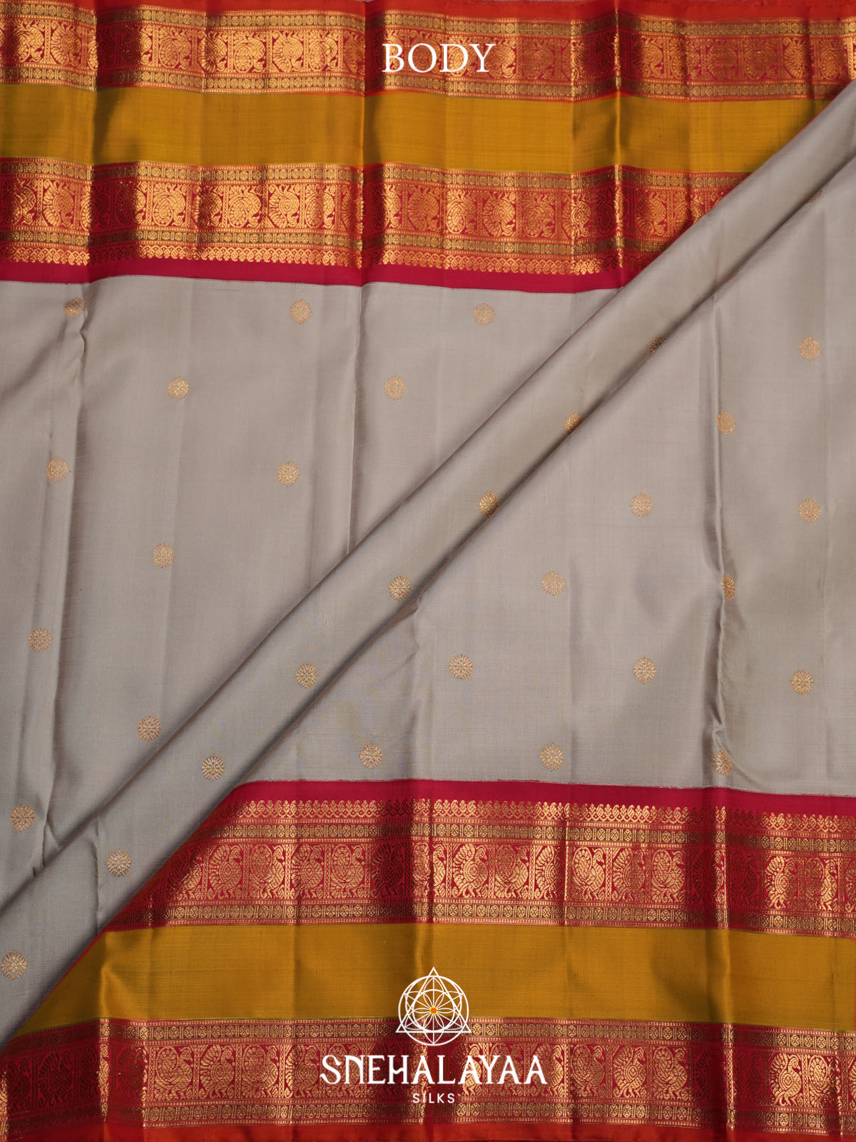 Off White Kanjivaram Silk Saree