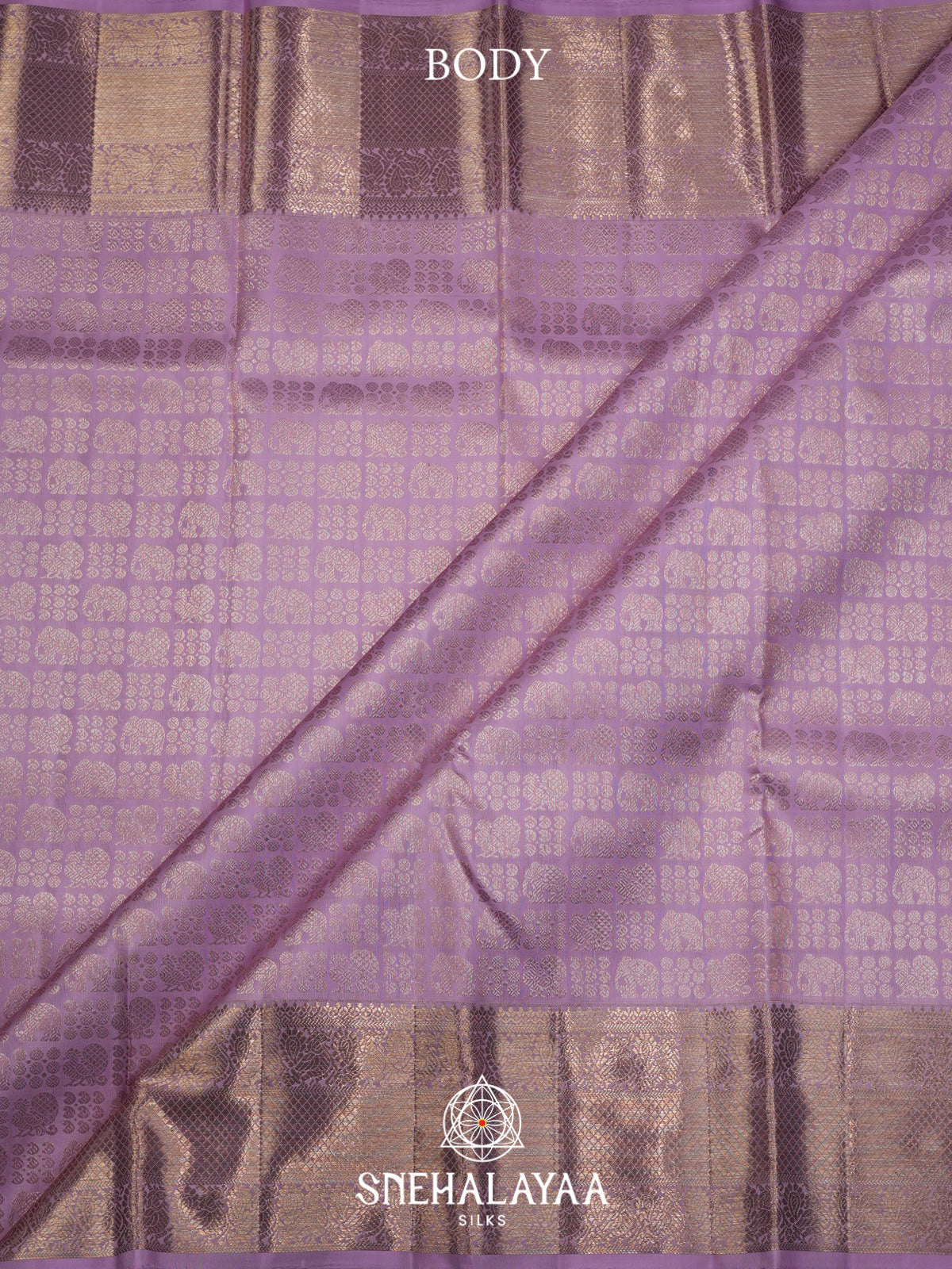Lilac Kanjivaram Silk Saree