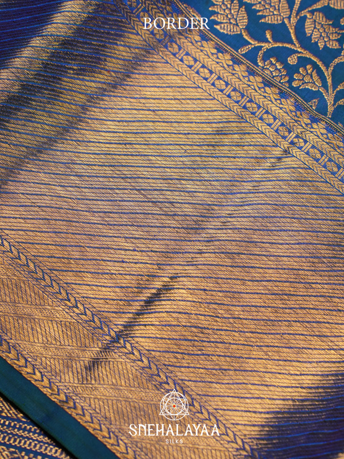 Peacock Blue Kanjivaram Silk Saree