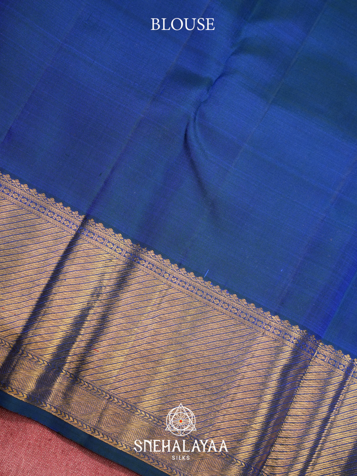 Peacock Blue Kanjivaram Silk Saree