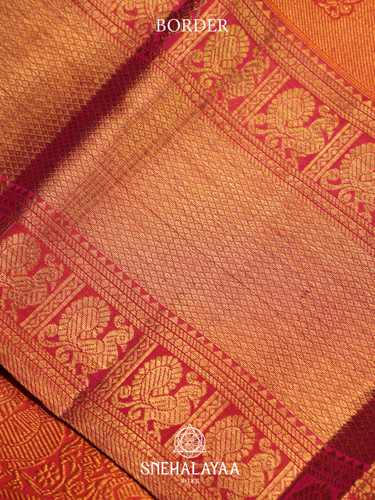 Orange Kanjivaram Silk Saree