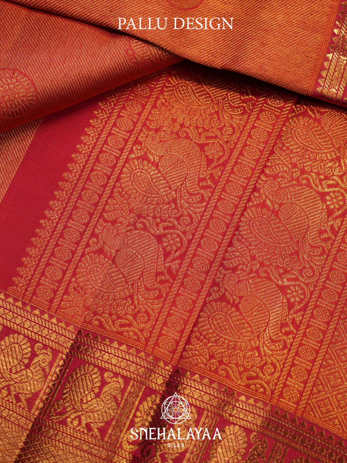 Orange Kanjivaram Silk Saree