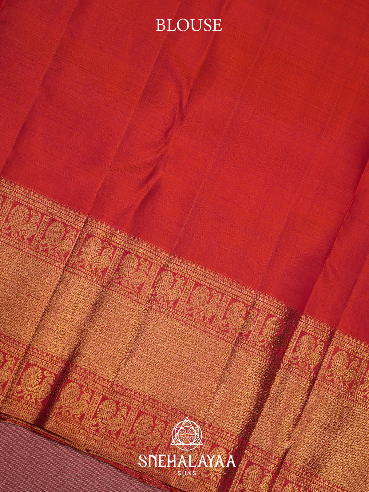 Orange Kanjivaram Silk Saree