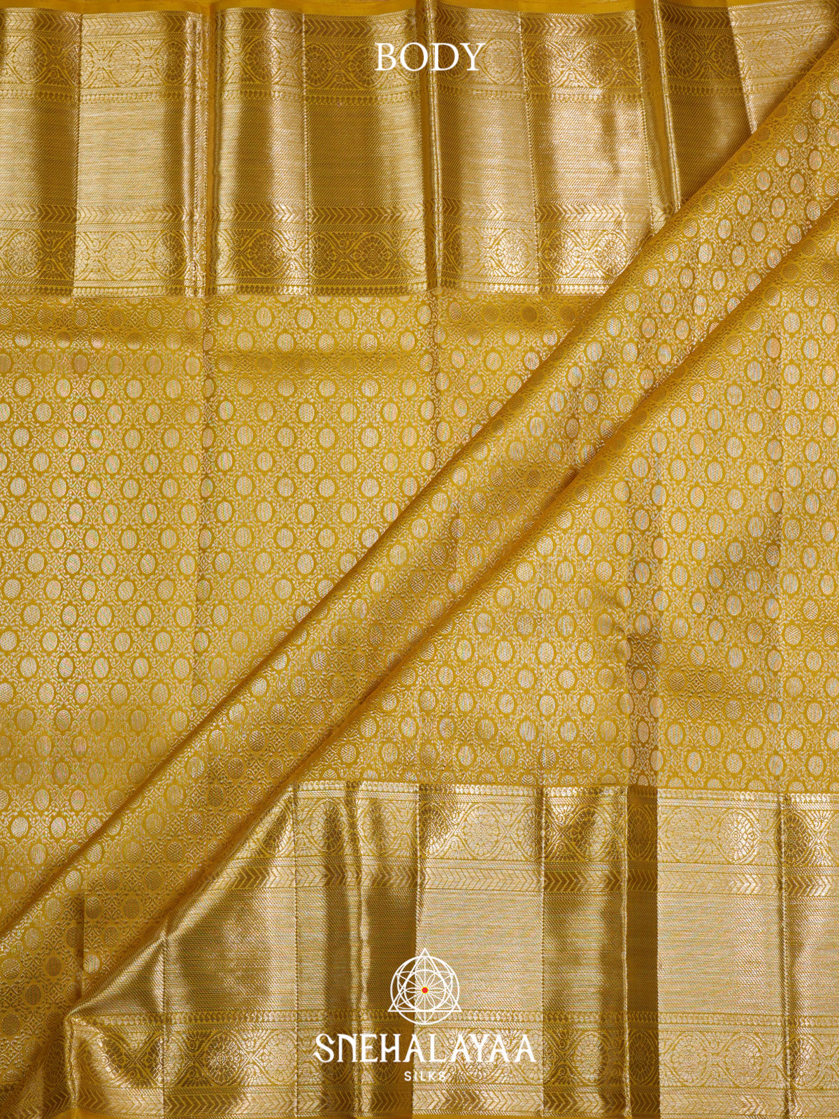 Lemon Yellow Kanjivaram Silk Saree