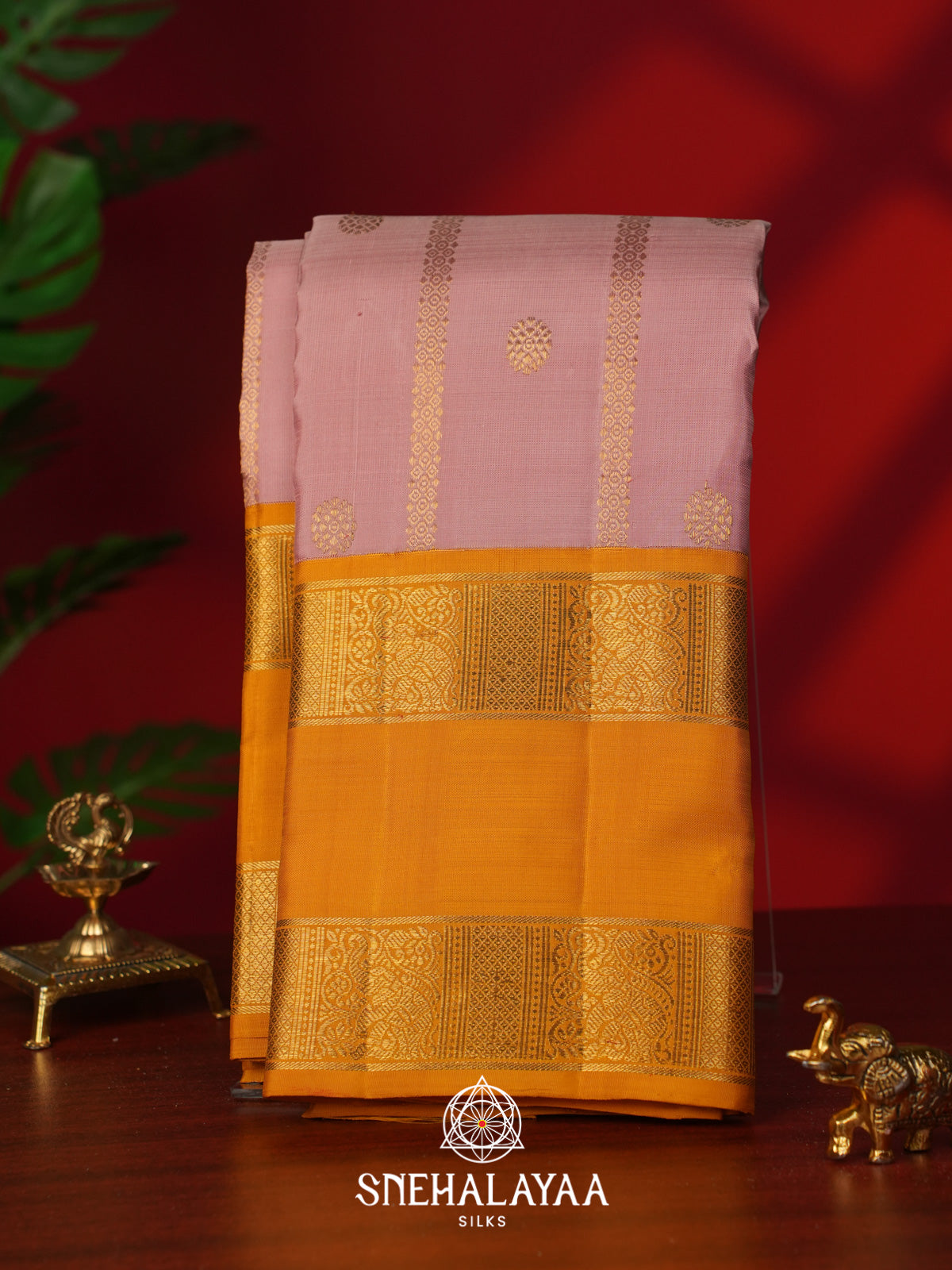 Baby Pink Kanjivaram Silk Saree