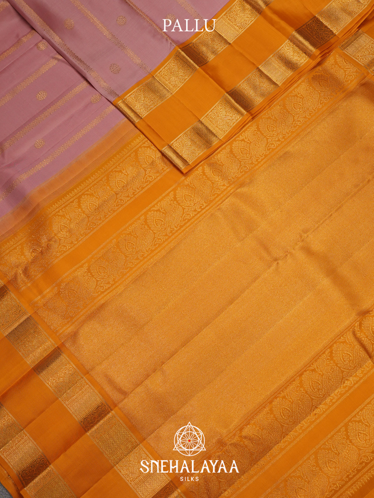 Baby Pink Kanjivaram Silk Saree