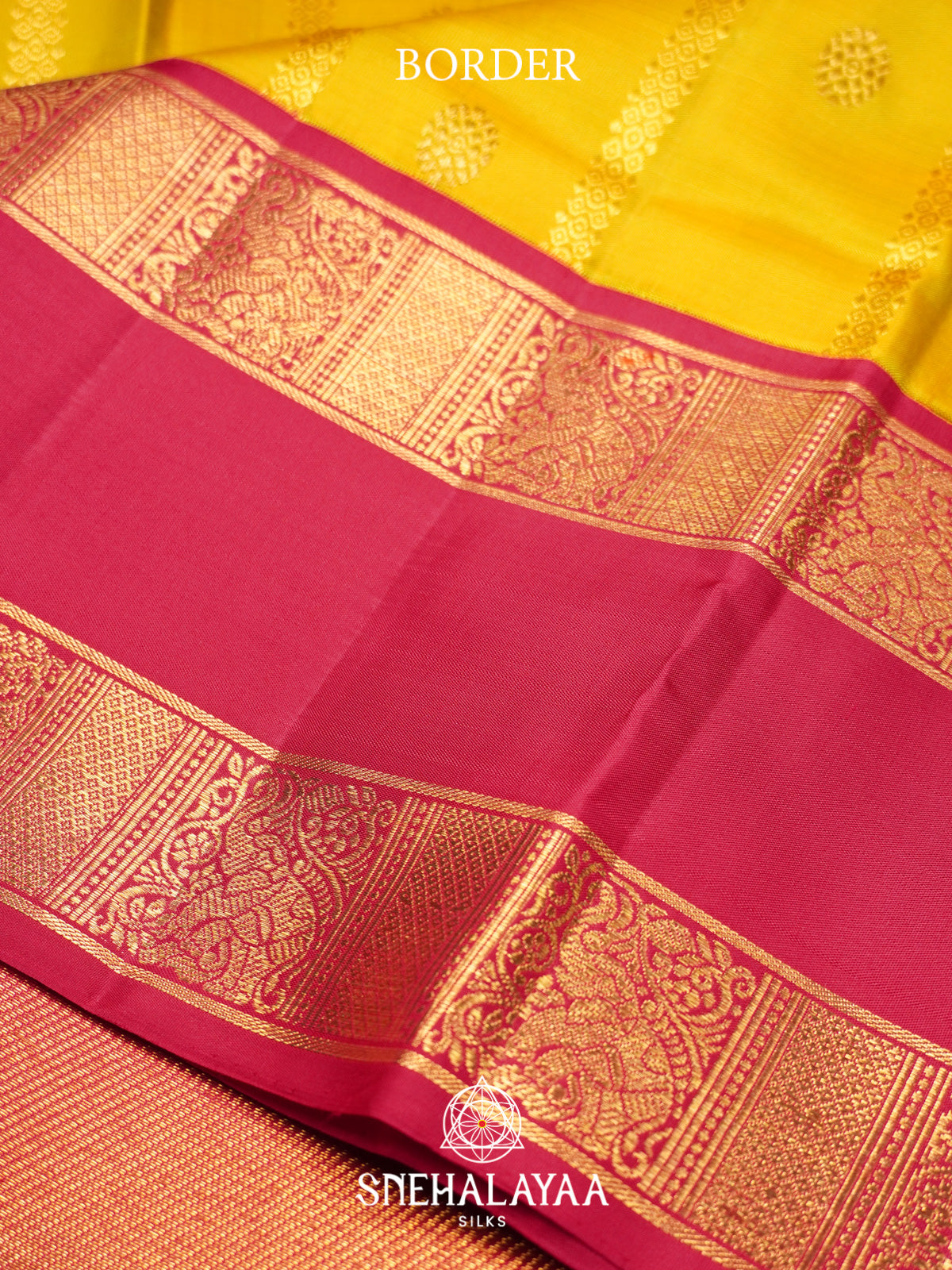 Mango Yellow Kanjivaram Silk Saree