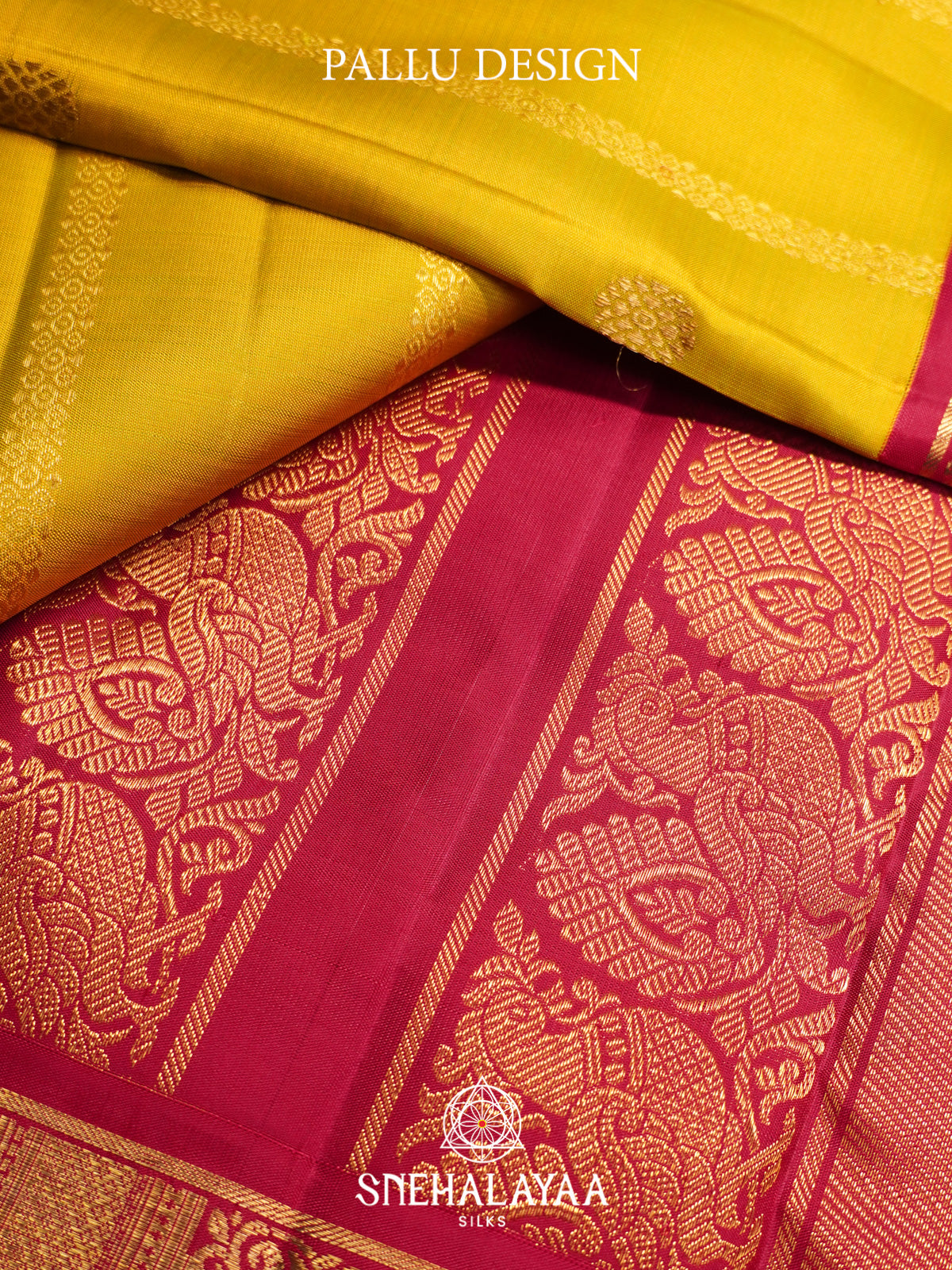 Mango Yellow Kanjivaram Silk Saree