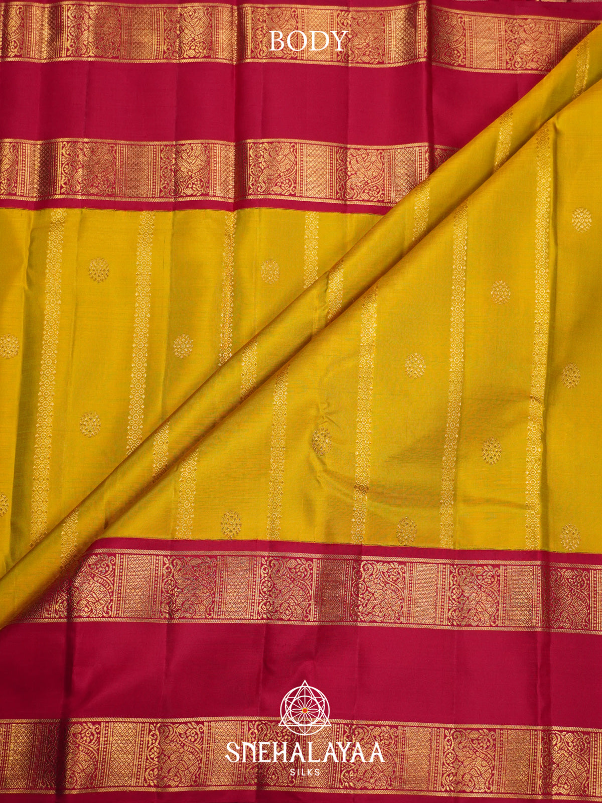 Mango Yellow Kanjivaram Silk Saree