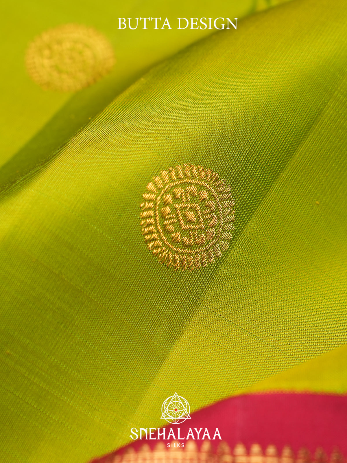 Lime Green Kanjivaram Silk Saree