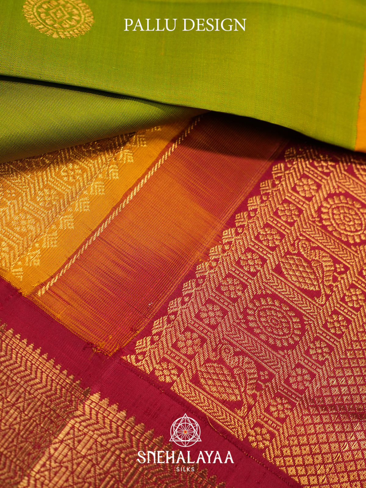 Lime Green Kanjivaram Silk Saree