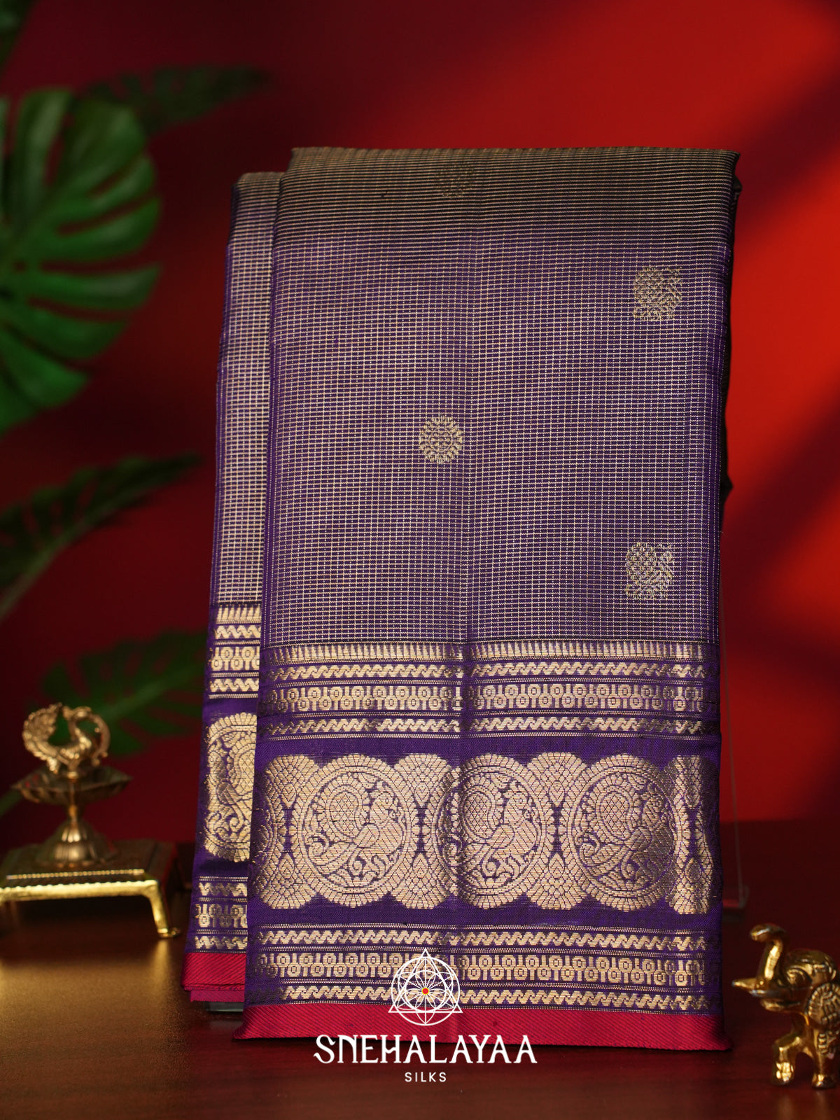 Purple Kanjivaram Silk Saree