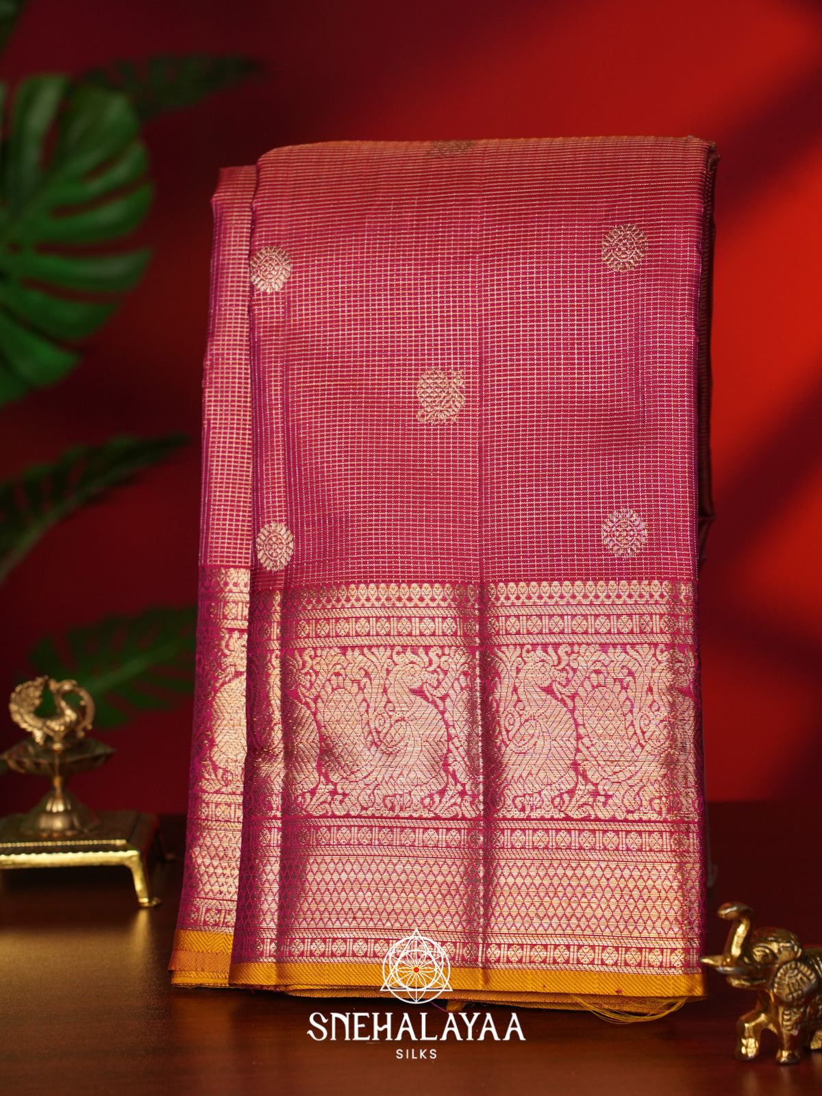 Pink Kanjivaram Silk Saree