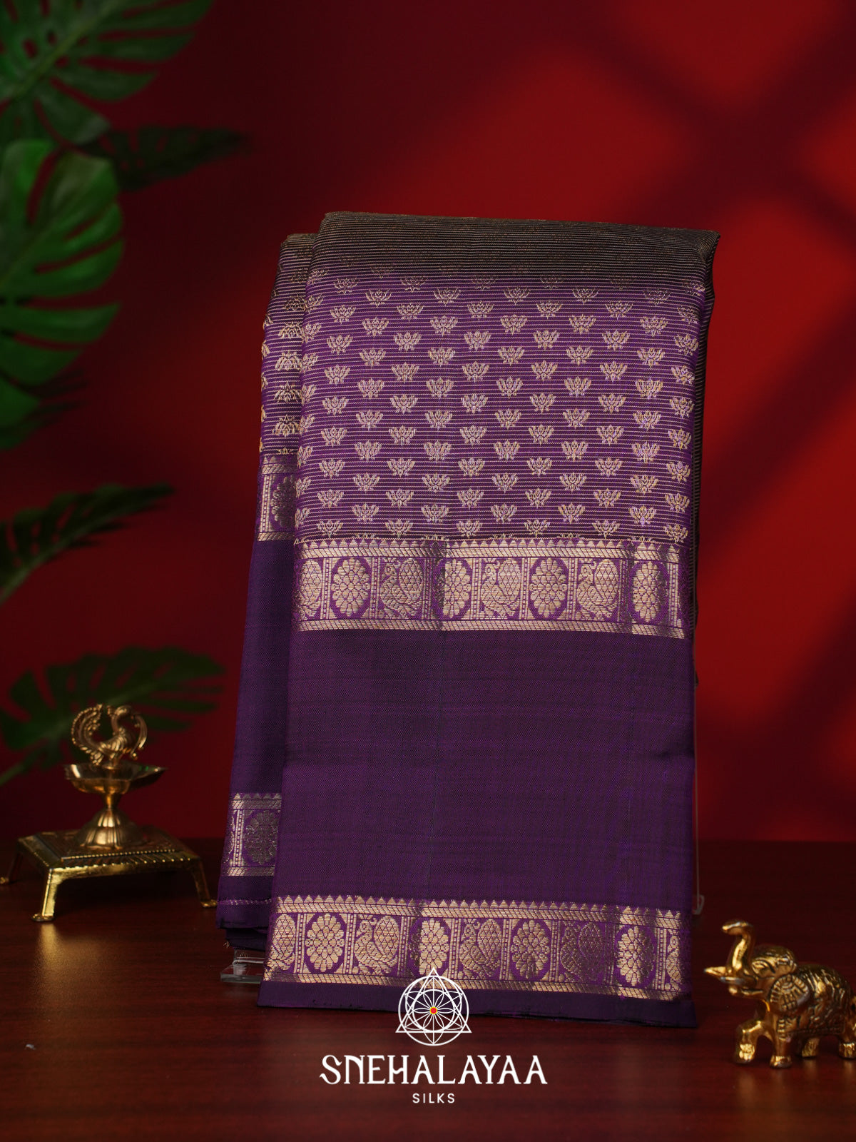 Purple Kanjivaram Silk Saree