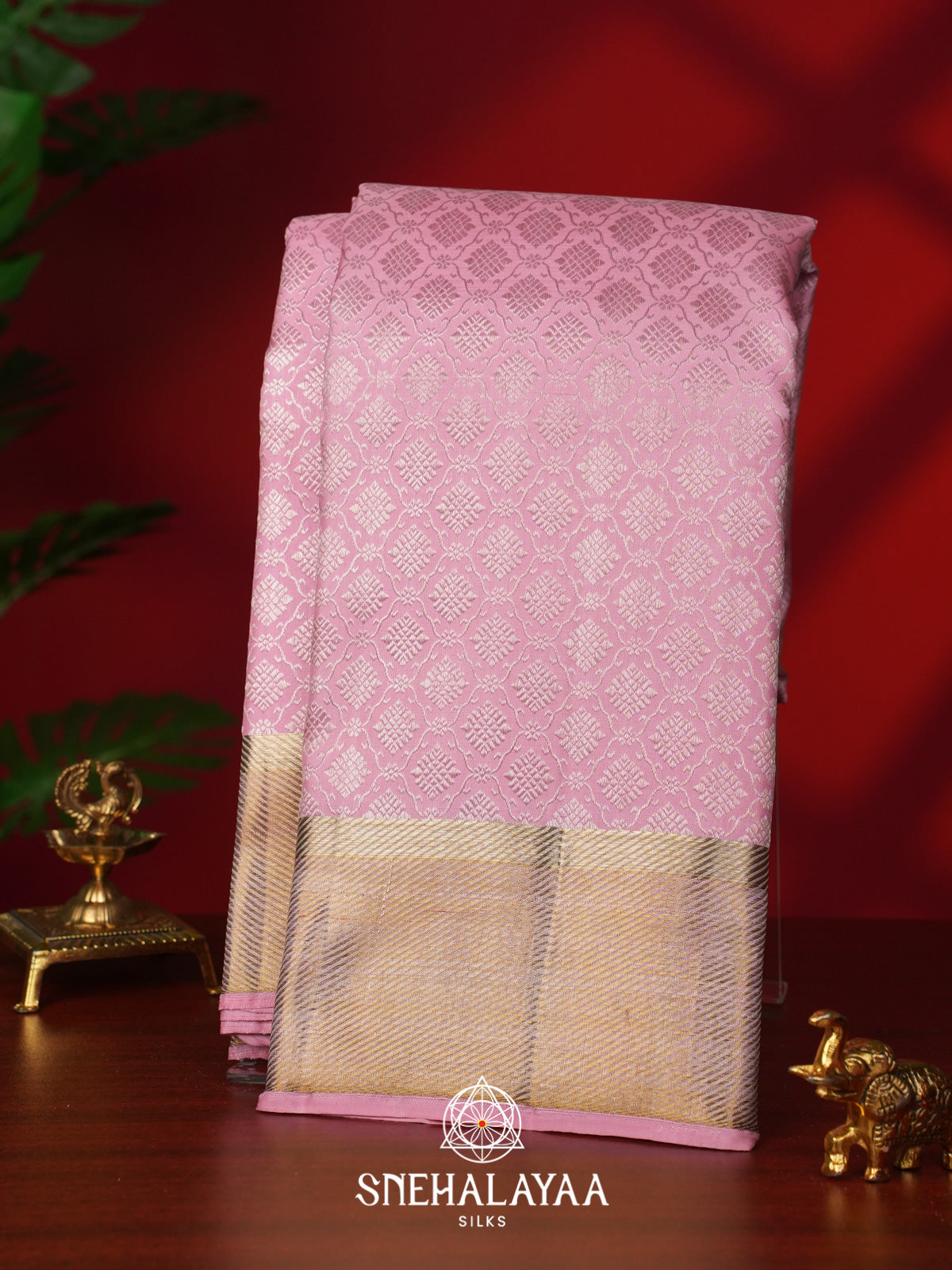 Pink Kanjivaram Silk Saree