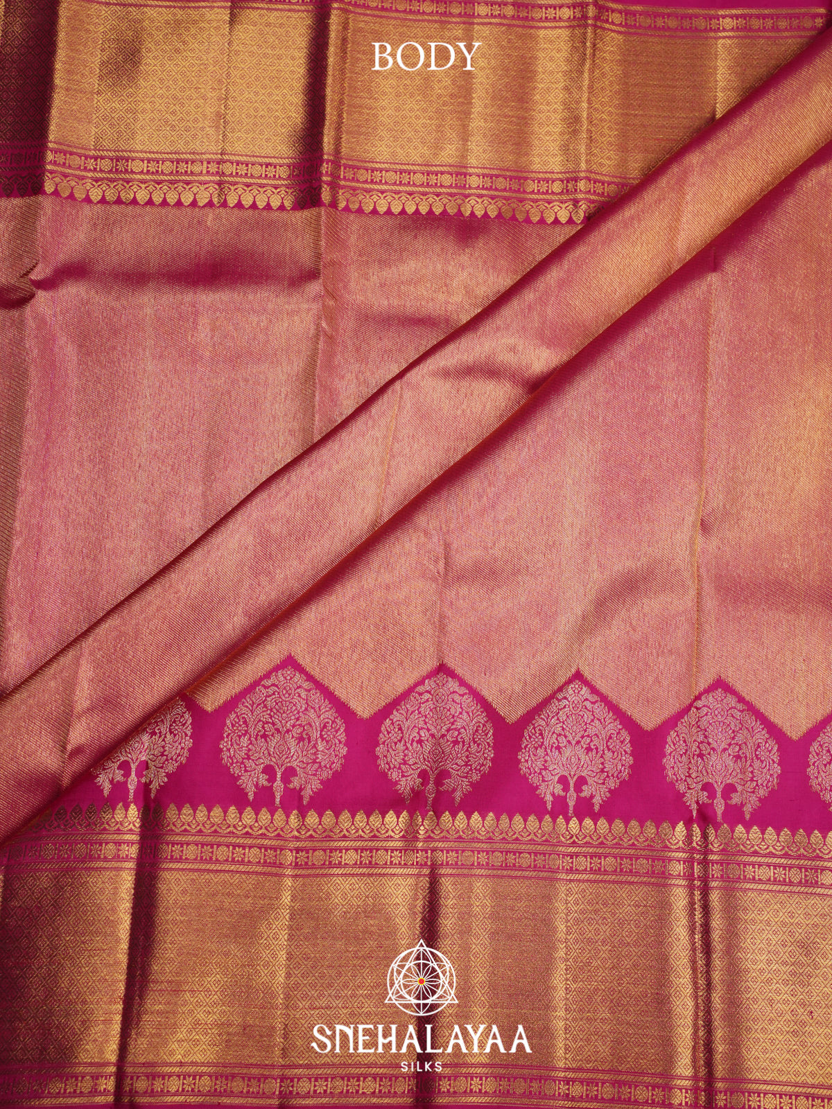 Copper Brown Kanjivaram Silk Saree