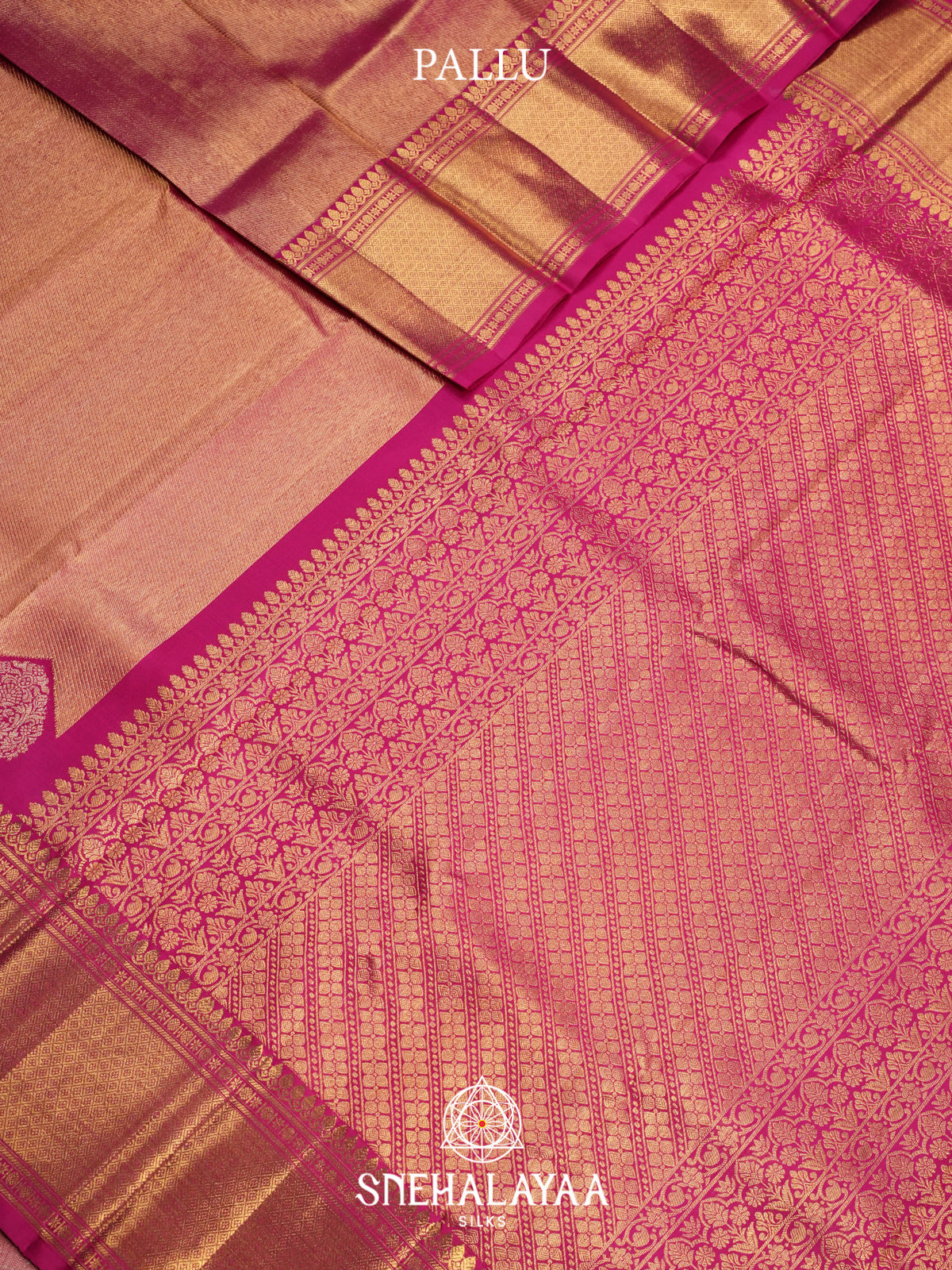 Copper Brown Kanjivaram Silk Saree