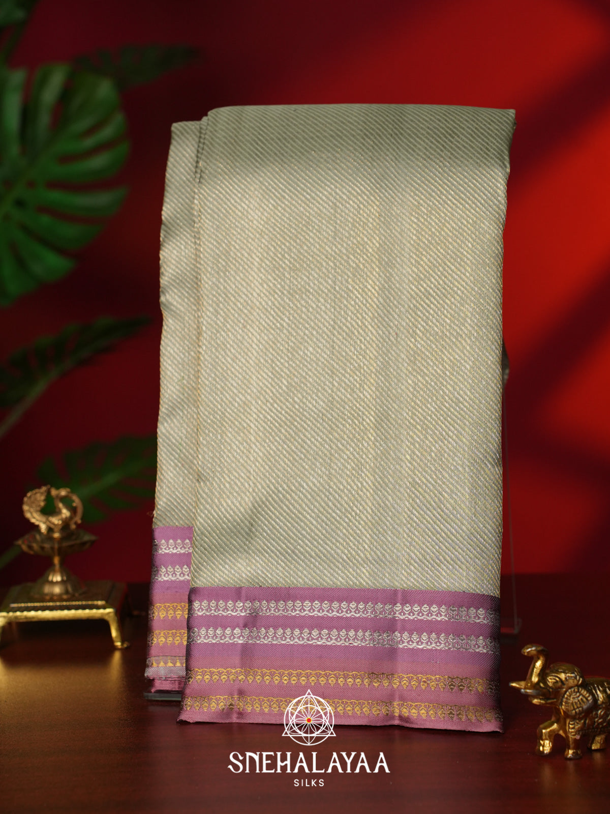 Pista Green Kanjivaram Silk Saree