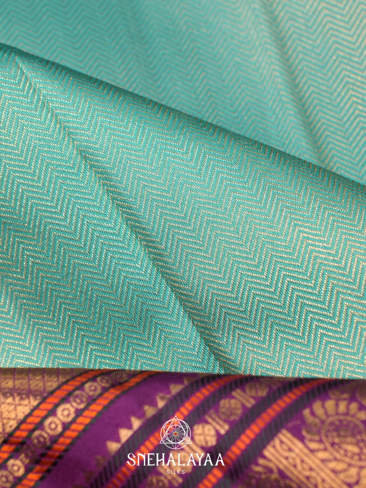 Teal Green Kanjivaram Silk Saree
