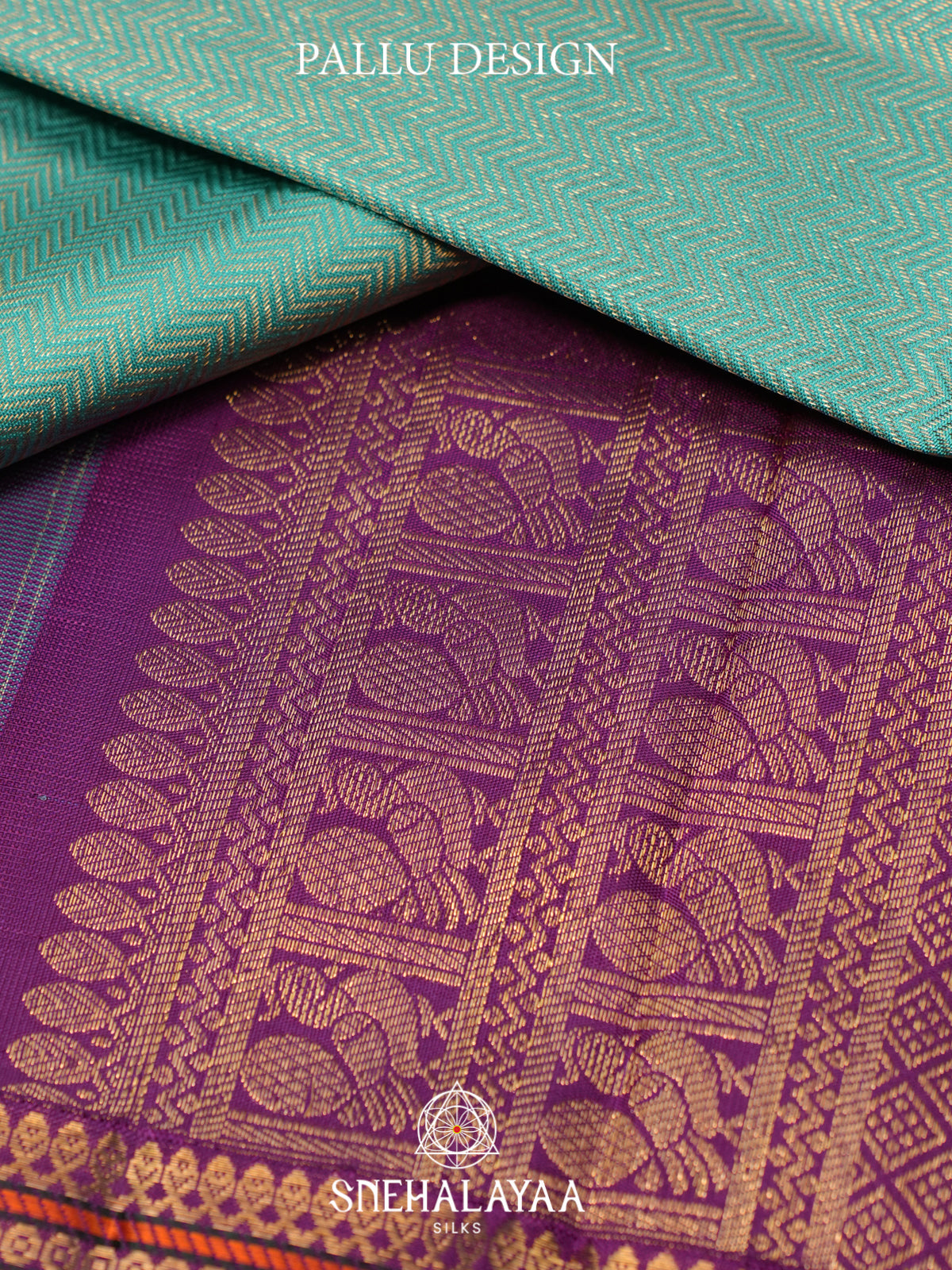 Teal Green Kanjivaram Silk Saree