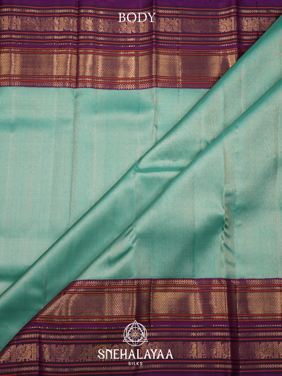 Teal Green Kanjivaram Silk Saree