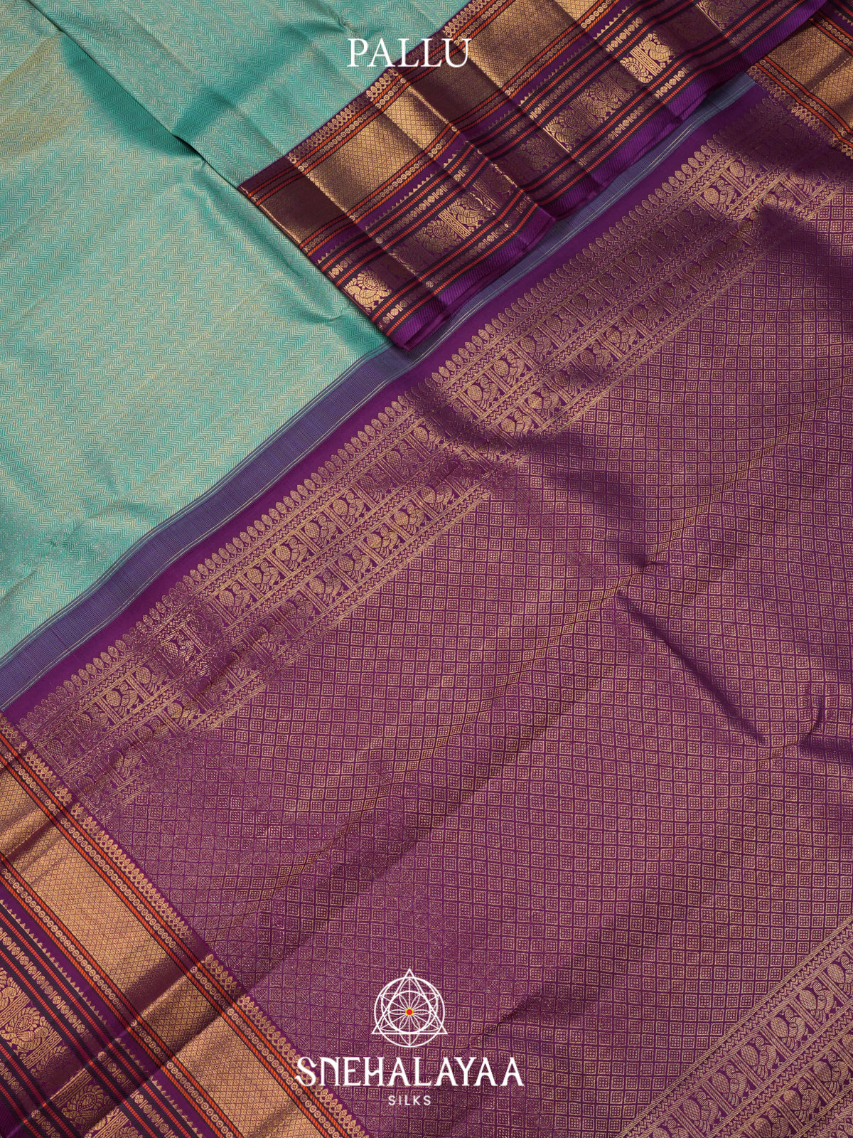 Teal Green Kanjivaram Silk Saree