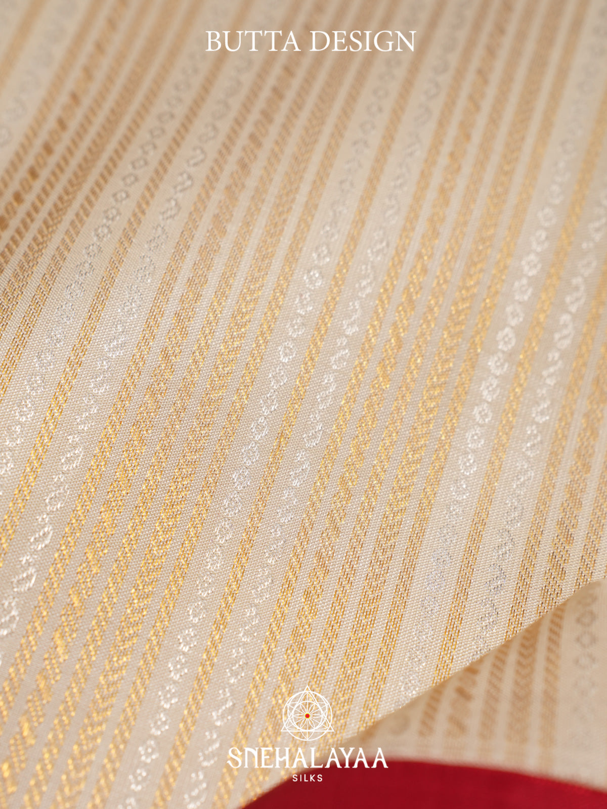 Cream Kanjivaram Silk Saree