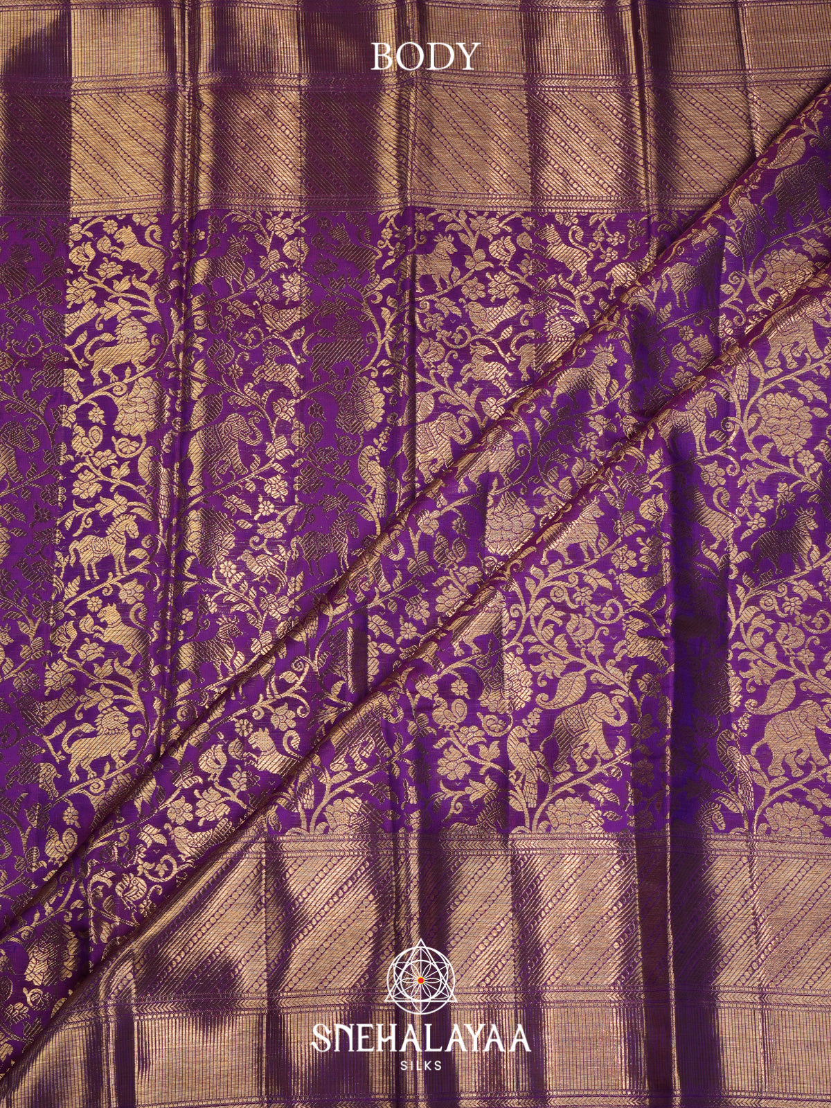 Purple Kanjivaram Silk Saree